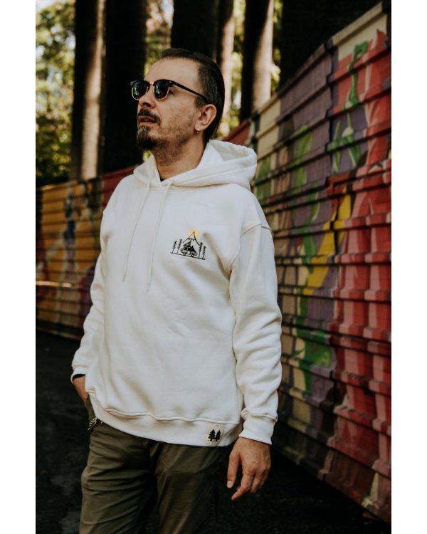 Şardonlu Camp Model Kapüşonlu Oversize Sweatshirt