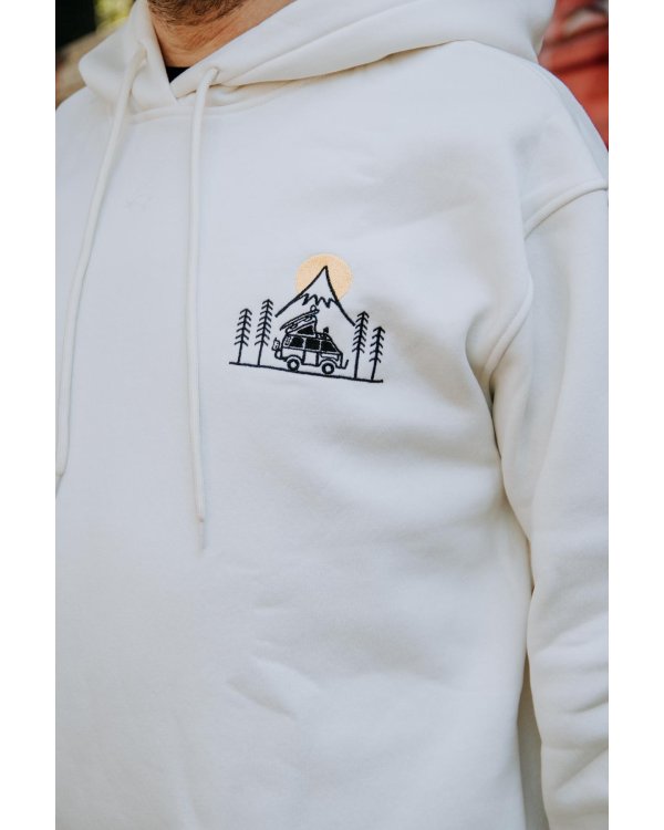 Şardonlu Camp Model Kapüşonlu Oversize Sweatshirt